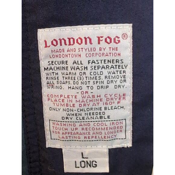 London Fog Vintage Colorblock sailor nautical rain jacket lg - Picture 6 of 13